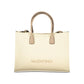 Beige Polyurethane Women Handbag