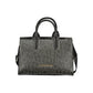 Black Polyurethane Women Handbag