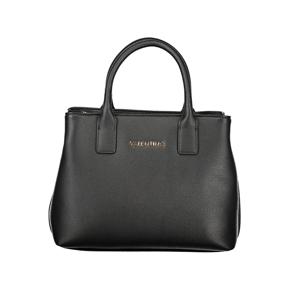 Black Polyurethane Women Handbag