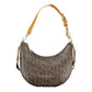 Marrone Polyurethane Women Handbag