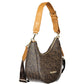 Marrone Polyurethane Women Handbag
