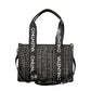 Black Polyester Women Handbag