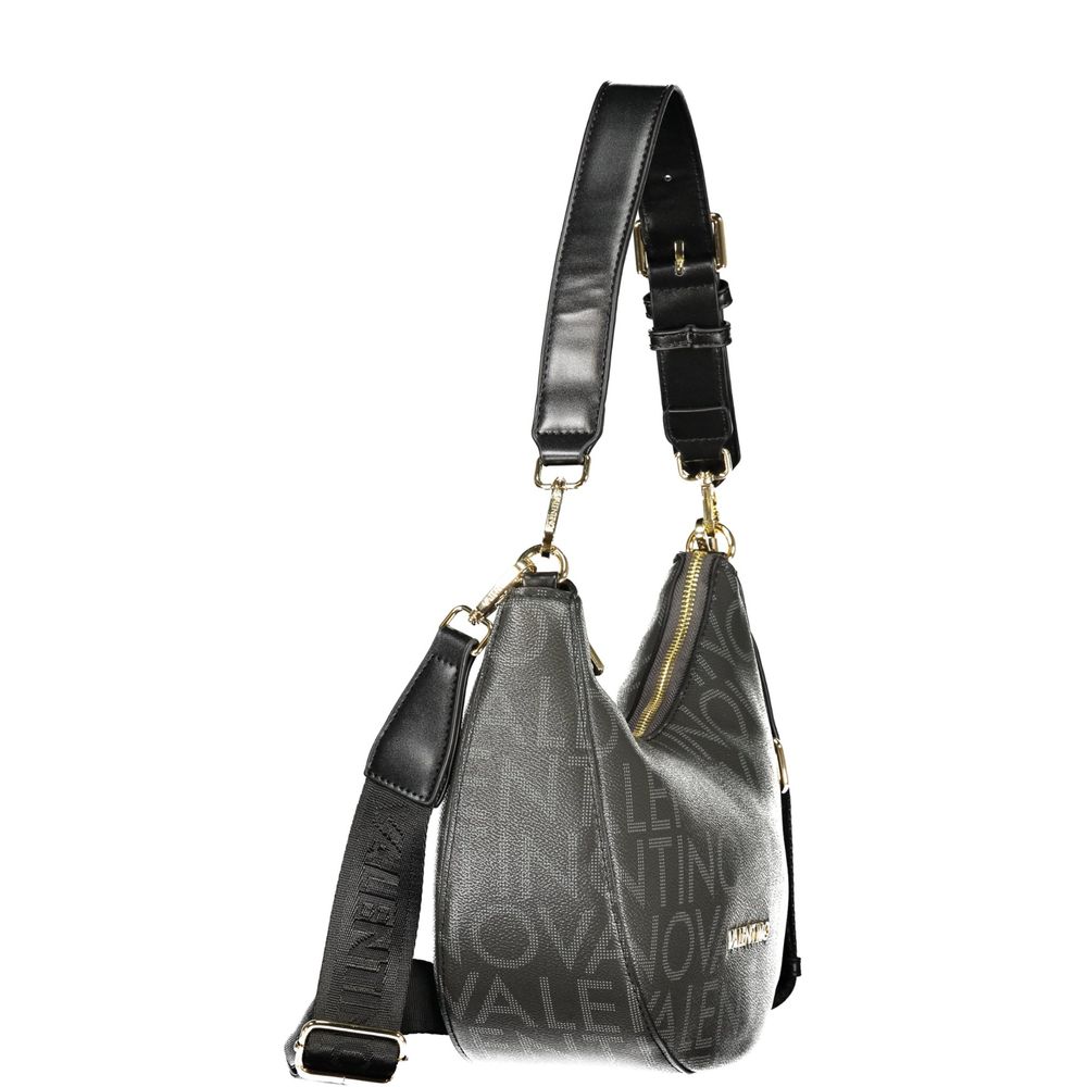 Black Polyurethane Women Handbag