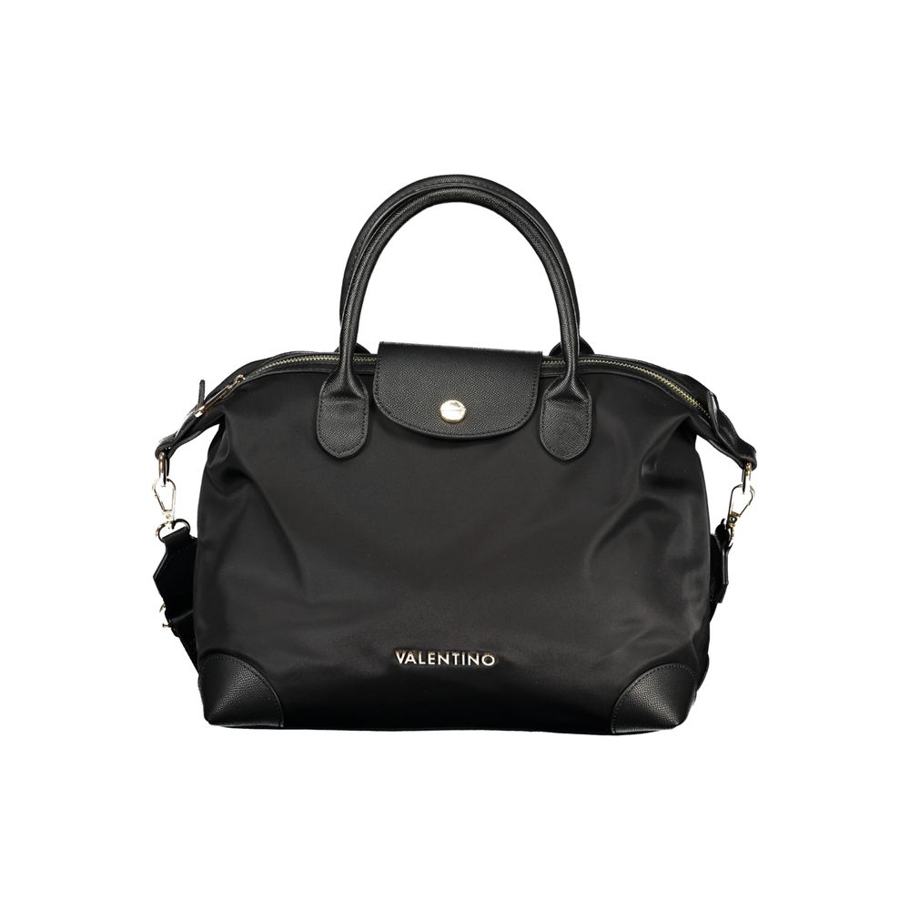 Black Polyester Women Handbag
