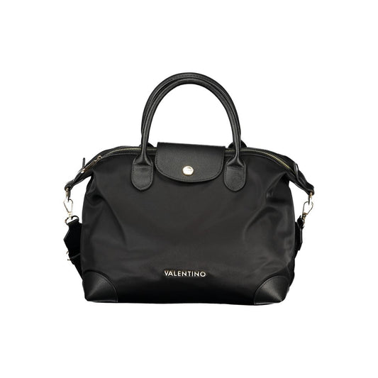 Black Polyester Women Handbag