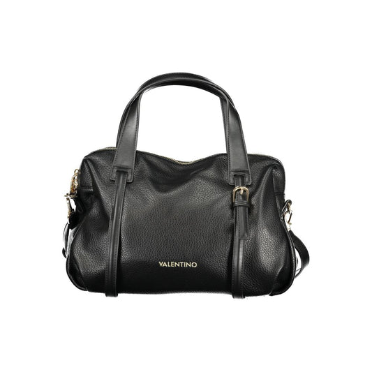 Black Polyurethane Women Handbag