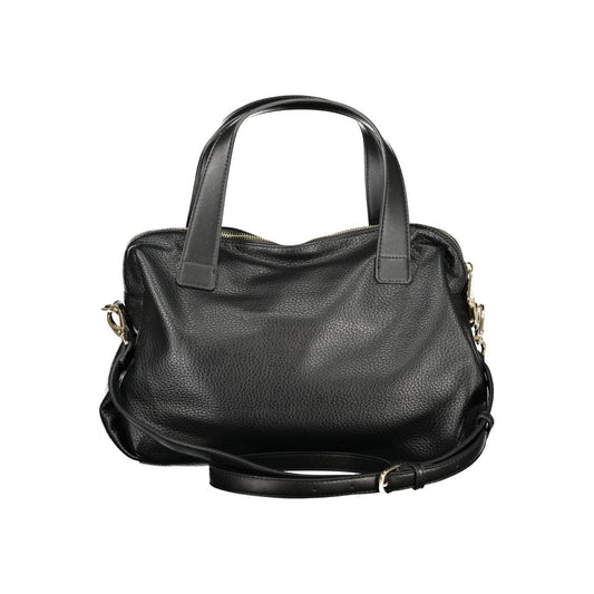 Black Polyurethane Women Handbag