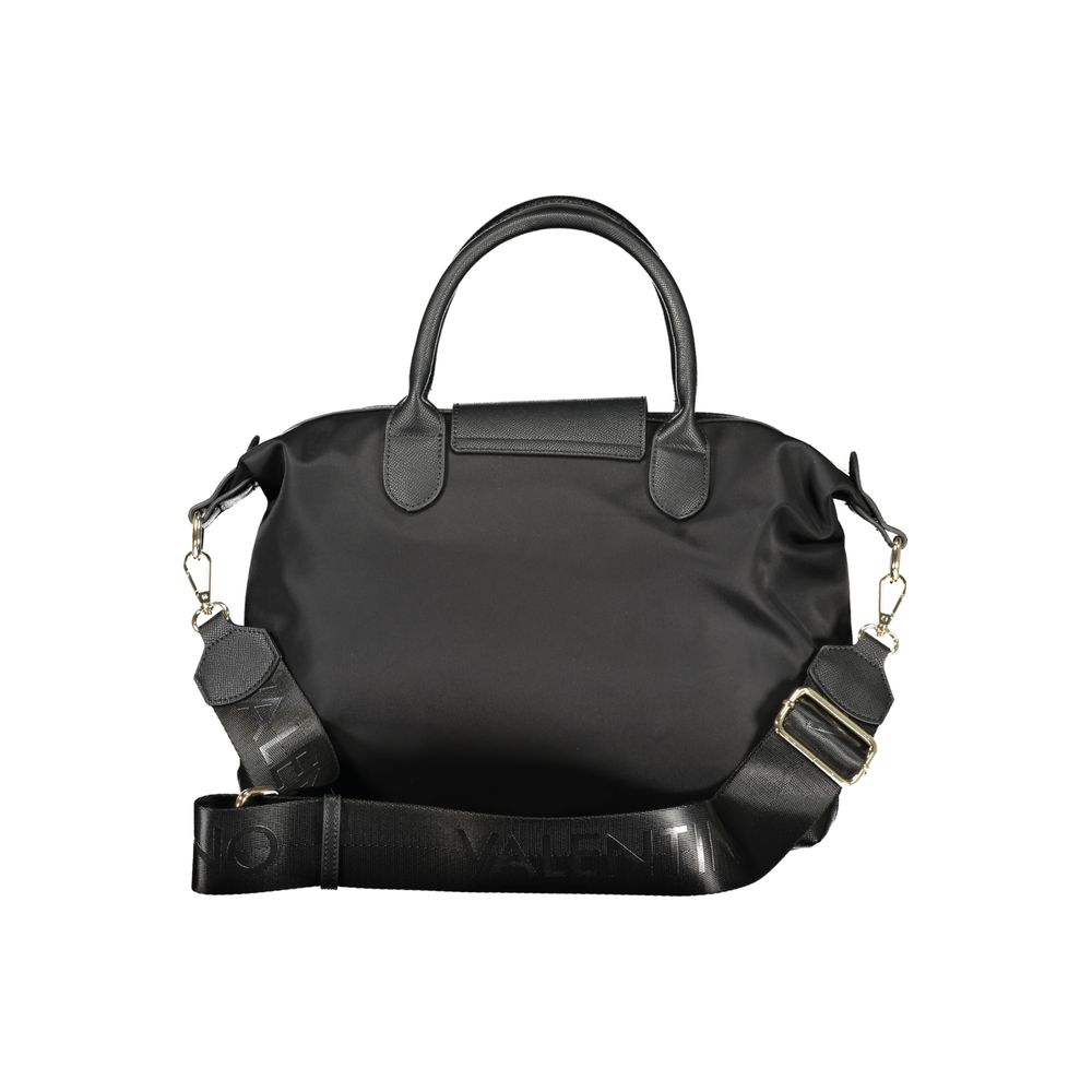 Black Polyester Women Handbag