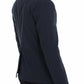 Blue Cotton Stretch Casual Blazer