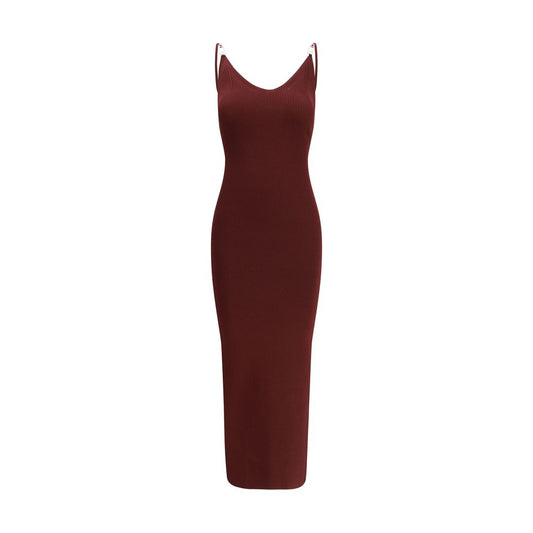 Bordeaux Viscose Casual Dress