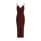 Bordeaux Viscose Casual Dress