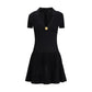 Black Viscose Casual Dress