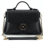 Elegant Black Leather Chain Shoulder Bag