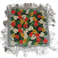 Elegant Floral Silk Scarf with Fringes