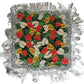 Elegant Floral Silk Scarf with Fringes