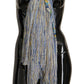 Elegant Floral Silk Scarf with Fringes