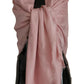Elegant Pink Silk Blend Logo Scarf