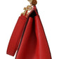 Sicily Bag in Red Leather with Gold Accents