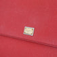 Sicily Bag in Red Leather with Gold Accents