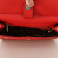 Sicily Bag in Red Leather with Gold Accents