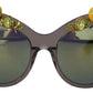 Elegant Crystal Appliqued Women's Sunglasses