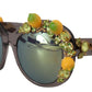 Elegant Crystal Appliqued Women's Sunglasses