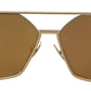 Elegant Gold Frame Sunglasses with UV Protection