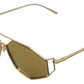 Elegant Gold Frame Sunglasses with UV Protection