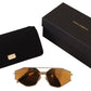 Elegant Gold Frame Sunglasses with UV Protection