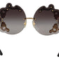 Elegant Gold-Toned Baroque Women's Sunglasses