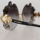 Elegant Gold-Toned Baroque Women's Sunglasses