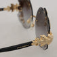 Elegant Gold-Toned Baroque Women's Sunglasses