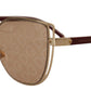 Elegant Gold-Toned UV Protective Sunglasses
