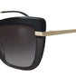 Elegant Black Acetate Sunglasses for Women