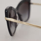 Elegant Black Acetate Sunglasses for Women