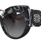 Elegant Black Lace Acetate Sunglasses