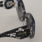 Elegant Black Lace Acetate Sunglasses