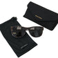 Chic Black Acetate Women's Sunglasses