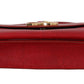 Elegant Crimson Crossbody Leather Bag