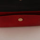 Elegant Crimson Crossbody Leather Bag