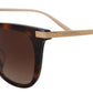 Irregular Brown Acetate Sunglasses for Women