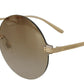 Vintage-Inspired Round Golden Sunglasses