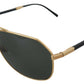 Golden Aviator Elegance Sunglasses