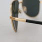 Golden Aviator Elegance Sunglasses