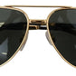 Golden Aviator Elegance Sunglasses