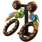 Chic Parrot Embellished Hoop Earrings