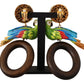 Chic Parrot Embellished Hoop Earrings