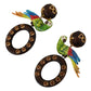 Chic Parrot Embellished Hoop Earrings