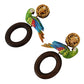 Chic Parrot Embellished Hoop Earrings