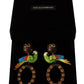 Chic Parrot Embellished Hoop Earrings